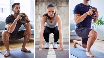 Best exercises: Add squats, push-ups and lunges to your daily workout routine (Images: Canva)