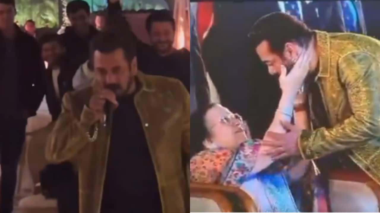 Salman Khan performs on 'Oh Oh Jaane Jaana', shares a heartwarming moment with Kokilaben Ambani in Jamnagar