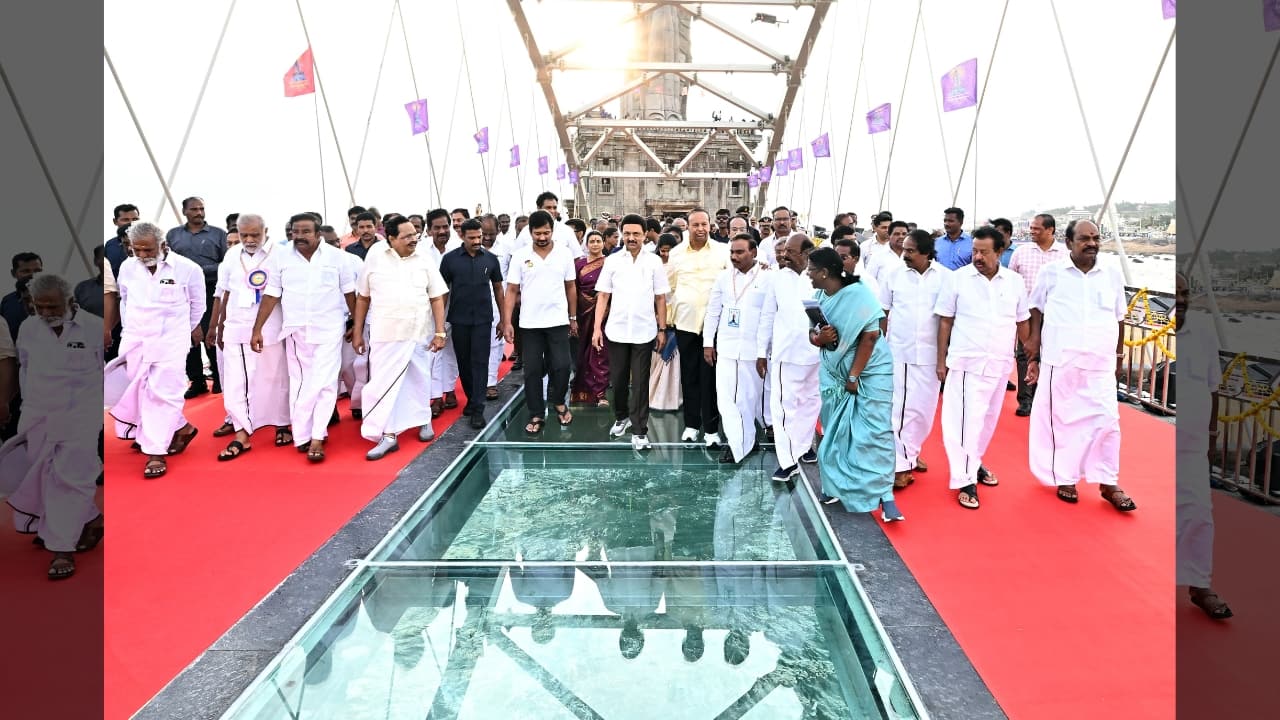 India's first ever glass sea bridge opened in Kanyakumari