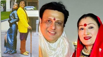 Govinda with wife Sunita Ahuja and Co-star Raveena Tondon