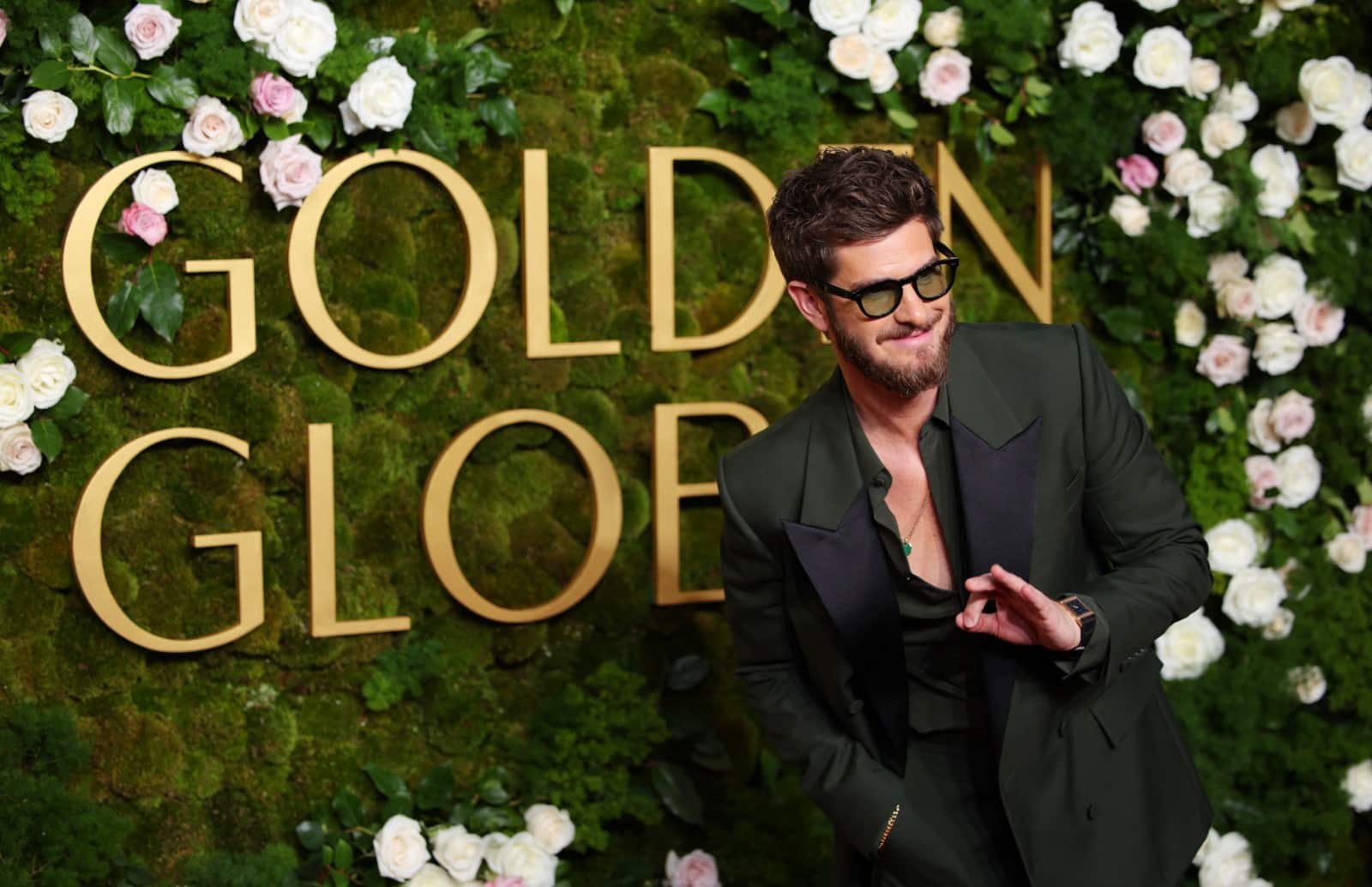 Andrew Garfield poses in style. PC - Reuters