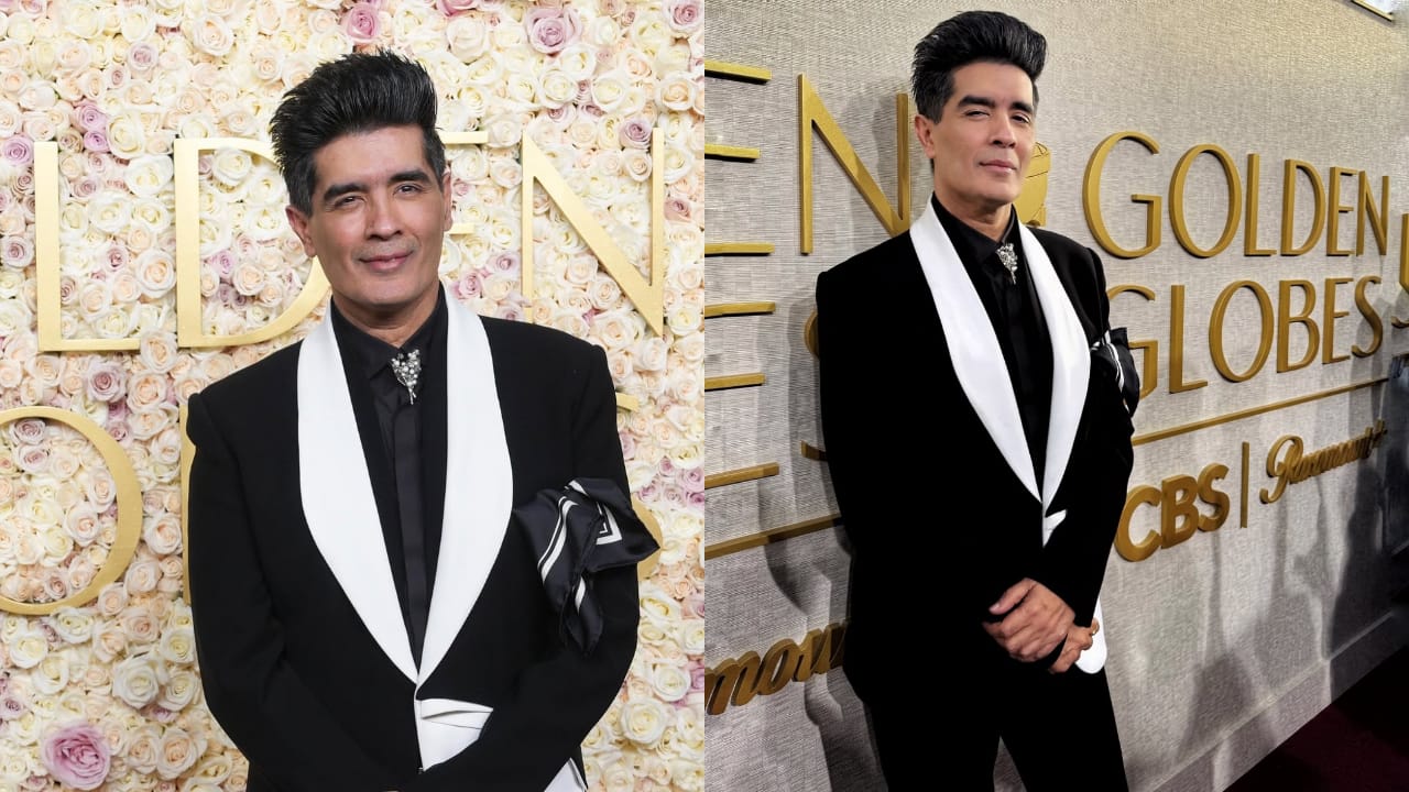 Manish Malhotra makes his stylish debut at Golden Globes Awards 2025 in black tuxedo, see pics