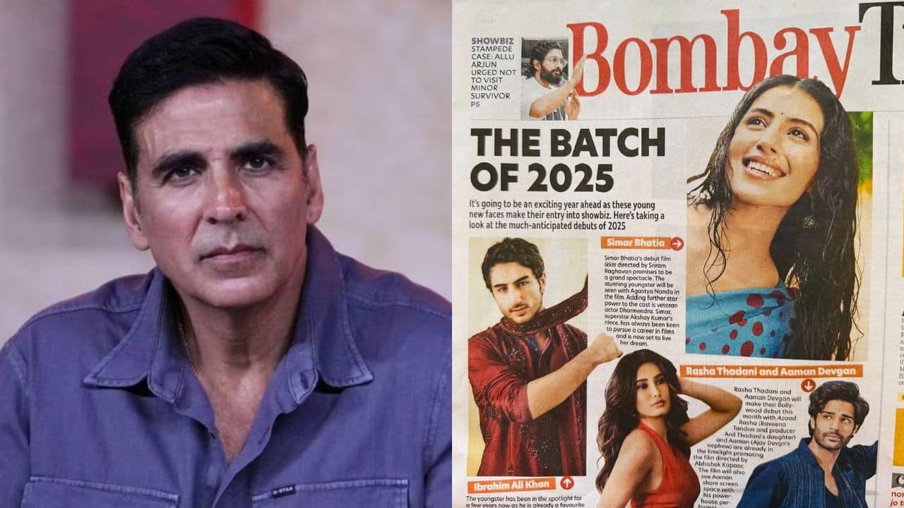 Akshay Kumar wishes luck to his niece Simar Bhatia before her Bollywood debut alongside Agastya Nanda