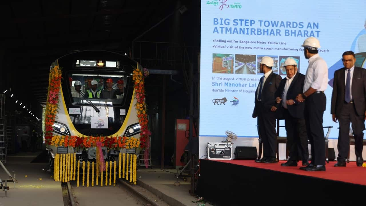 Titagarh rolls out first driverless train for Bengaluru Metro’s Yellow Line