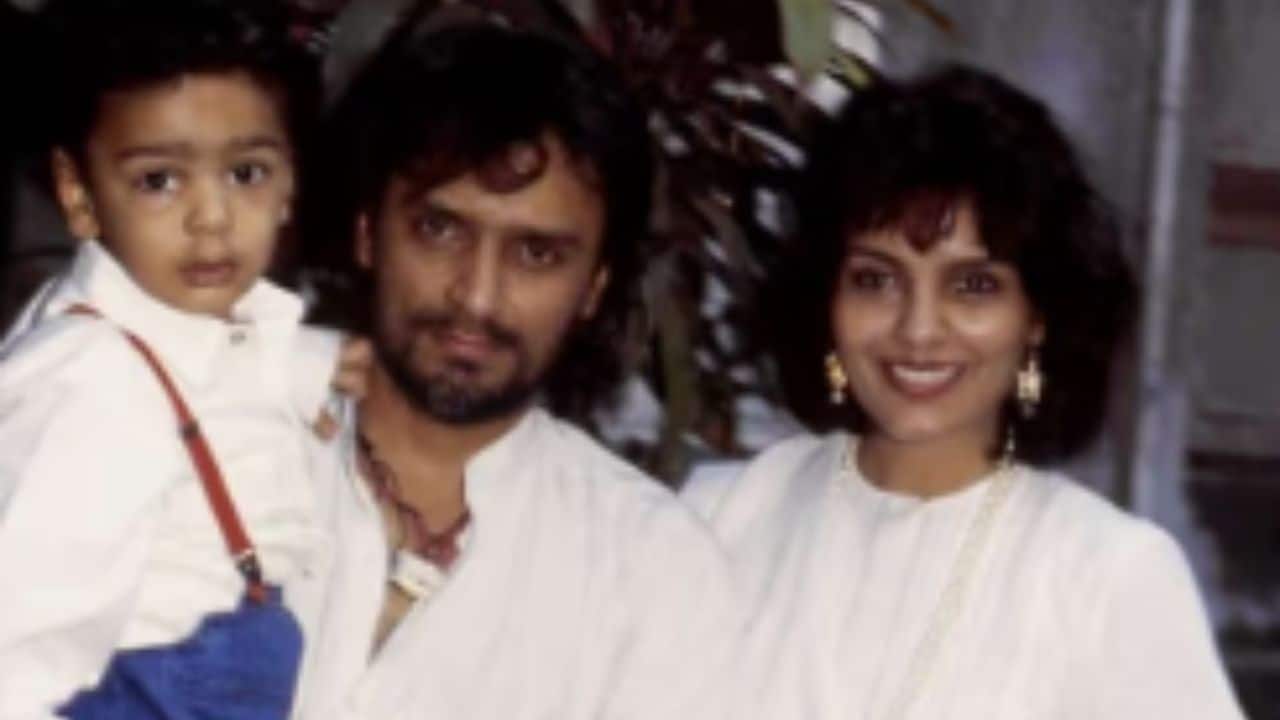 Zeenat with Mazhar and their elder son.