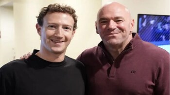 Mark Zuckerberg with UFC CEO Dana White