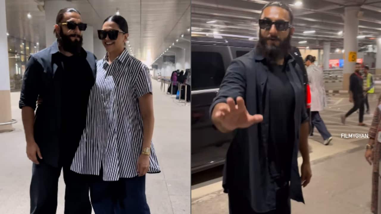 Deepika Padukone and Ranveer Singh spotted at Mumbai airport, request paps to keep distance as baby Dua sleeps in the car