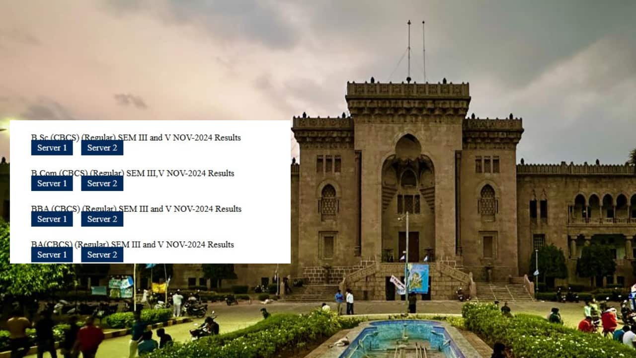 OU Results 2024: Osmania University Sem 3 and 5 degree results released @osmania.ac.in; direct link here
