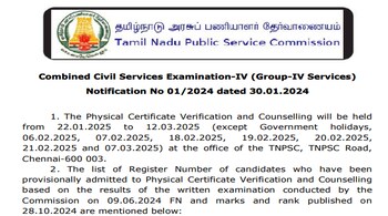 TNPSC Group IV Result 2024