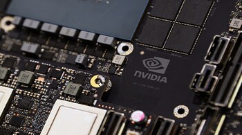 A Nvidia Blackwell GPU chip