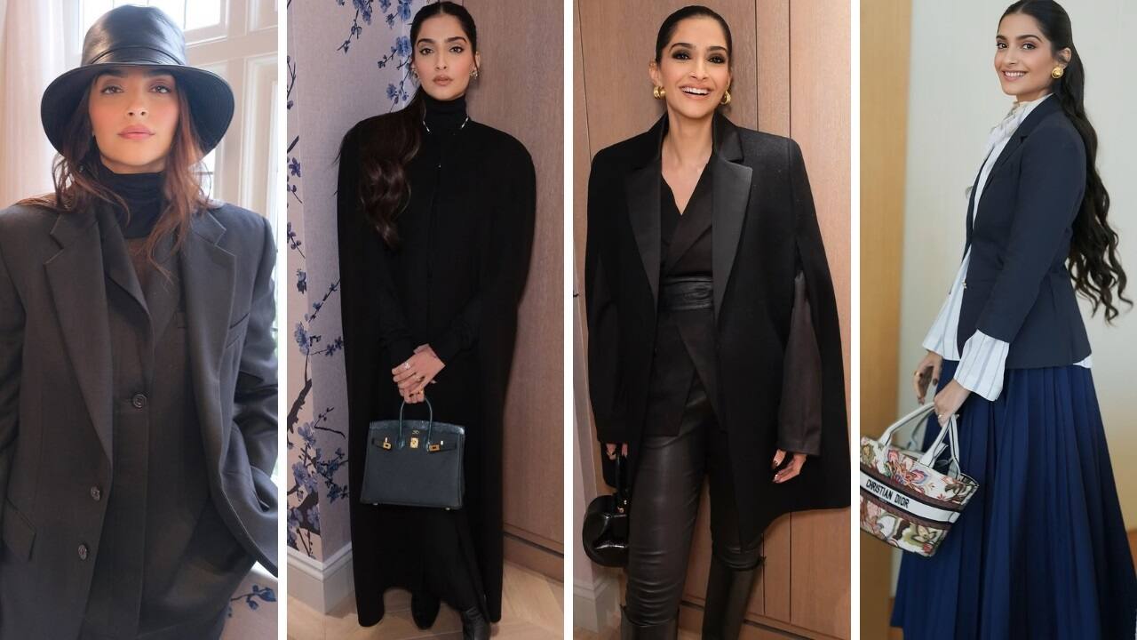 Sonam Kapoor shows how to slay day and night looks in monochrome colours Sonam Kapoor shows how to slay day and night looks in monochrome colours