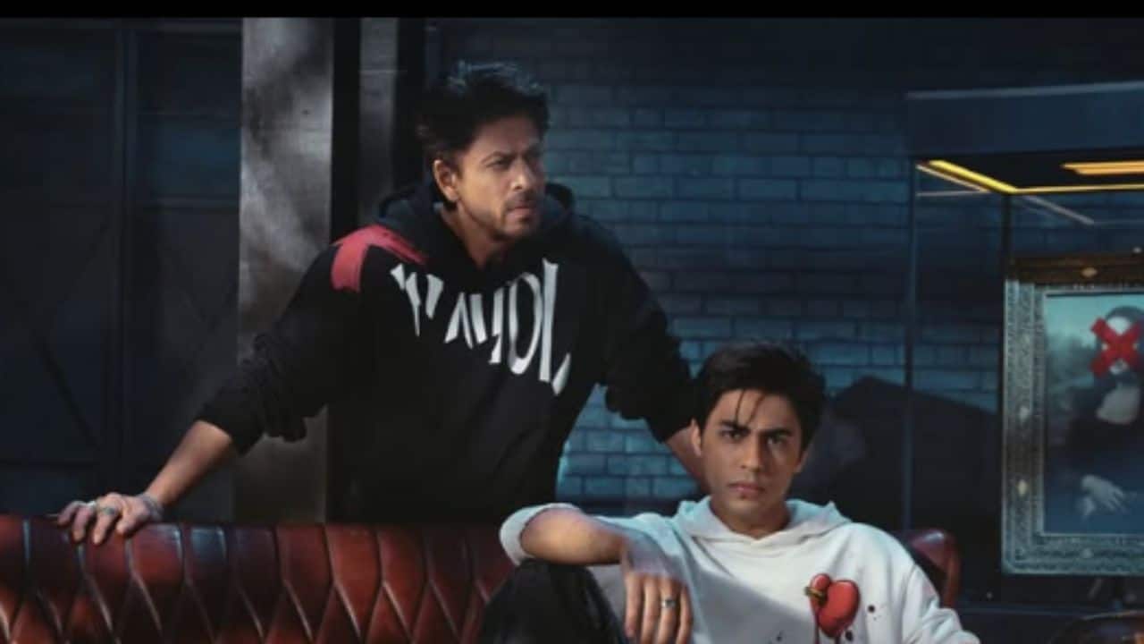 Shah Rukh Khan stuns in Aryan Khan's clothing brand, Dyavol; Fans say "SRK is ageing like fine wine"