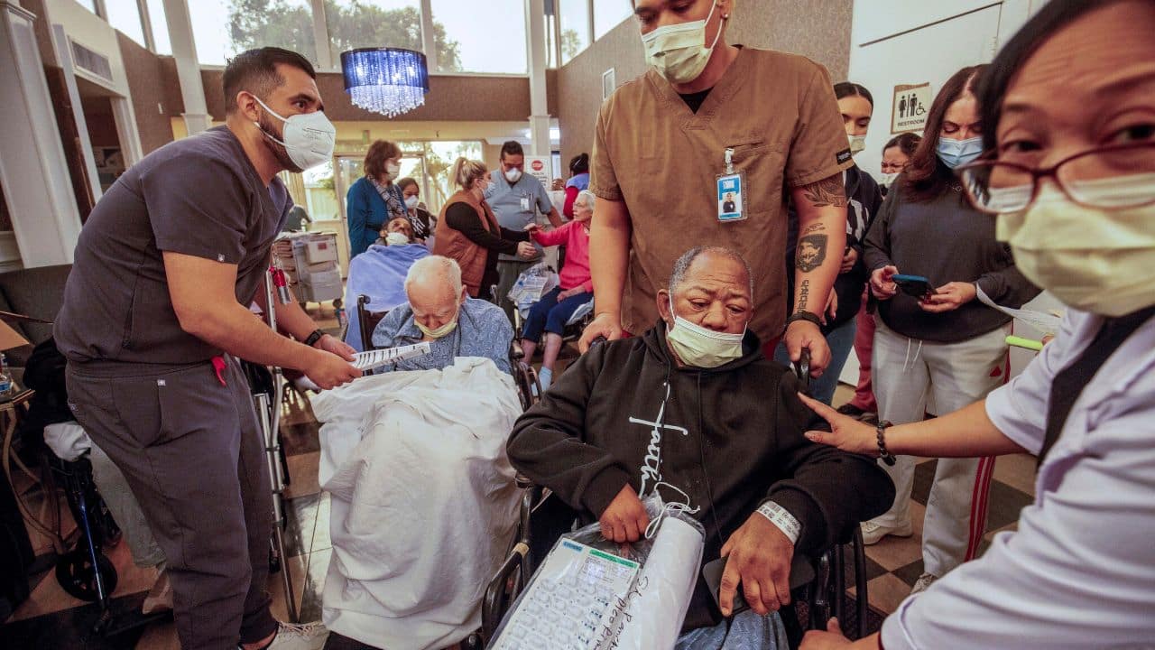 CALIFORNIA WILDFIRES 2025: Residents evacuated from senior living facility as Eaton Fire nears Altadena on Wednesday, Jan. 8, 2025. (Image: AP)