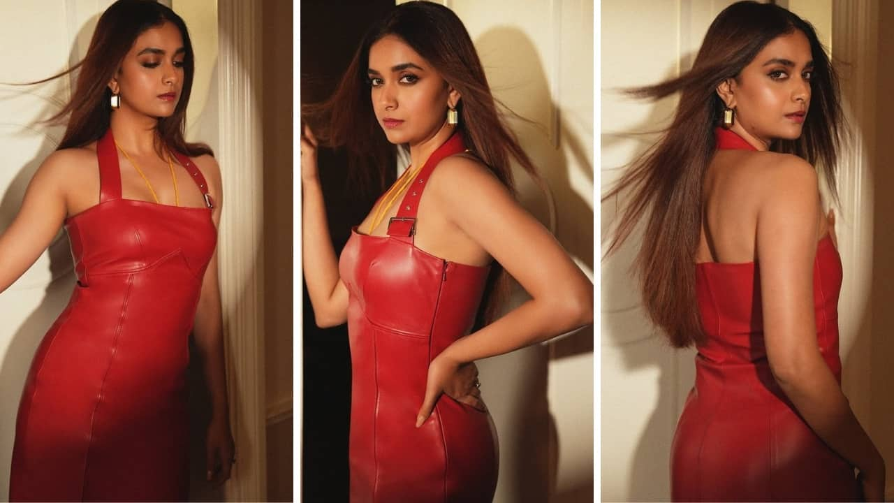 Keerthy Suresh turns heads in halter-neck red midi dress, check out her style diary