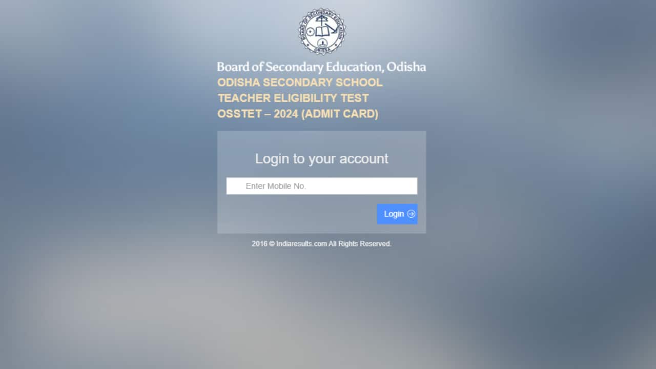 OSSTET Admit Card Out at bseodisha.ac.in; Link To Download Here