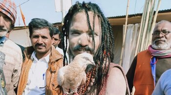 File photo of Kabooter Wale Baba from the previous Kumbh mela