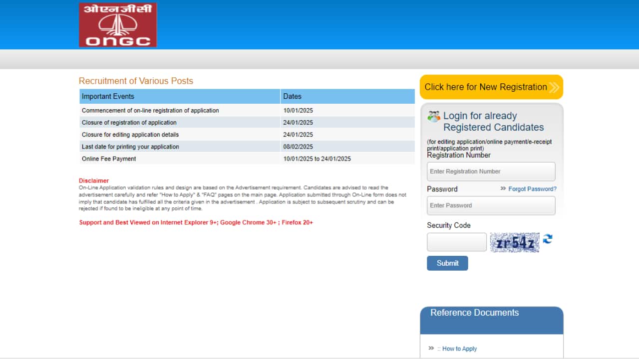 ONGC Recruitment 2025: Application Begins for 108 AEE and Geophysicist Posts; Link to Apply Here