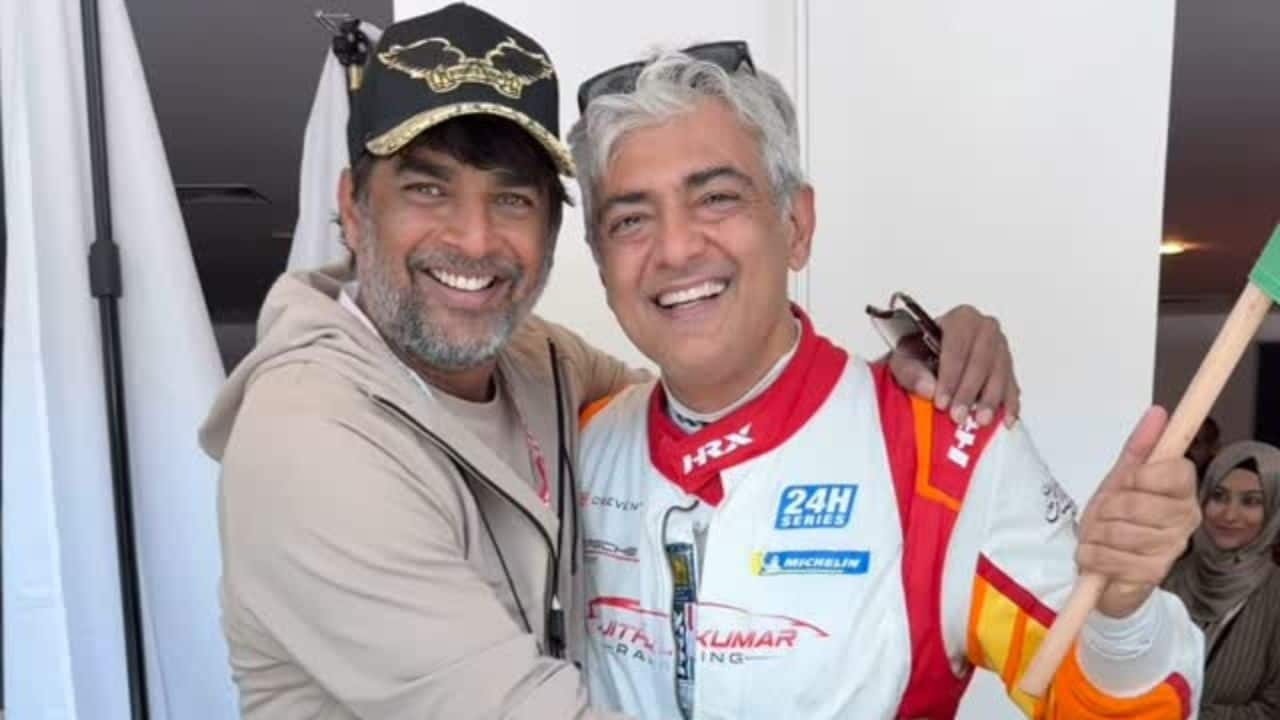 Actor Madhavan cheers for Ajith Kumar as he attends the race in Dubai, says, "so so proud"