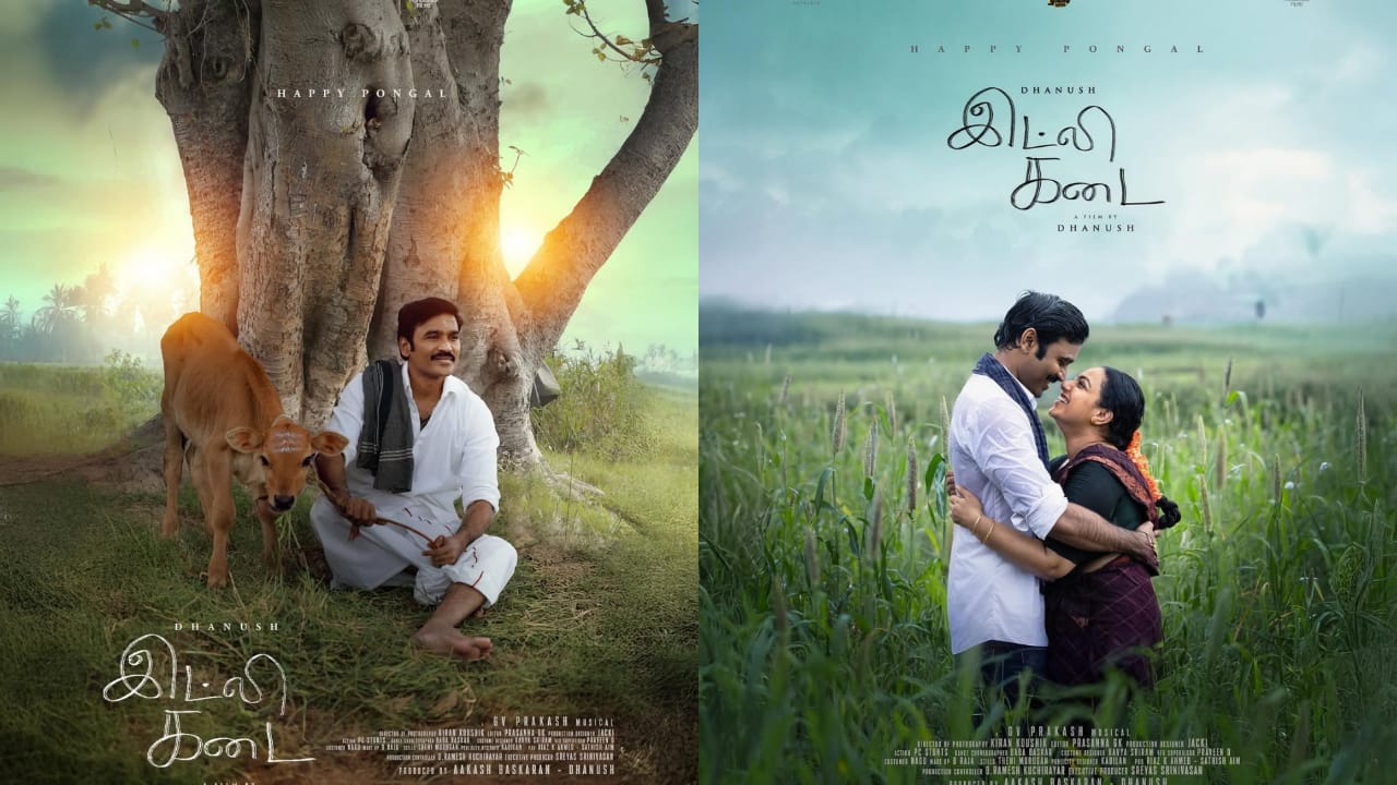 Dhanush and Nithya Menon share new posters of Idli Kadai and wishes fans a Happy Pongal