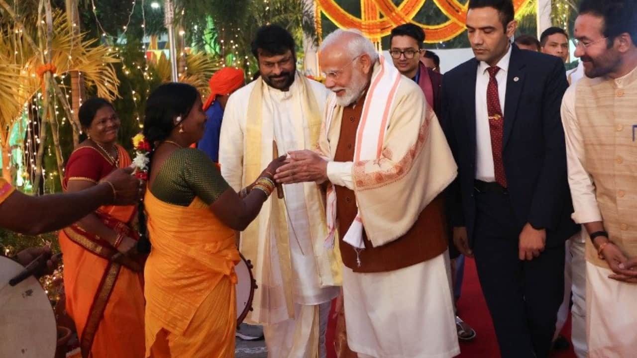 Chiranjeevi celebrates Pongal with PM Modi at Union Minister Krishna Reddy’s residence in Delhi