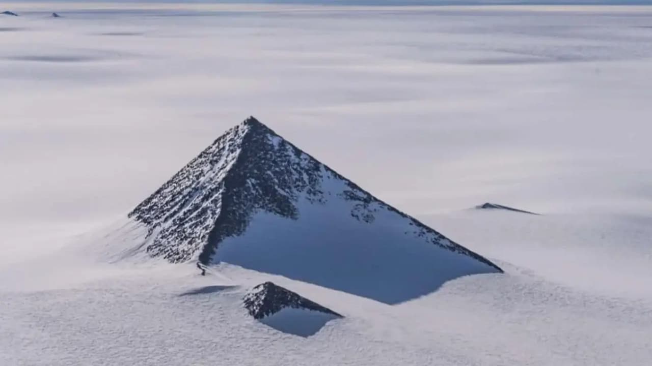 What is the reality of Antarctica's 'Pyramid'? Mysterious symmetrical  mountain fuels alien theories