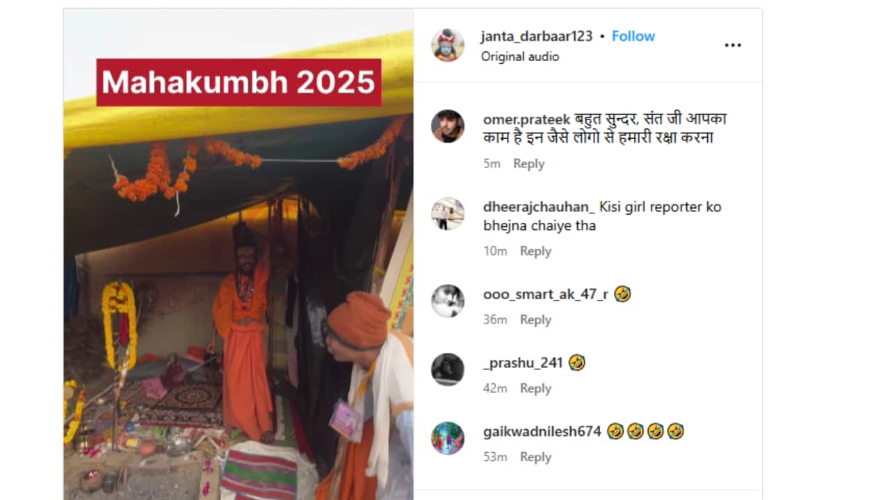 Annoyed sadhu hits reporter with tongs at Maha Kumbh Mela 2025; watch viral video here