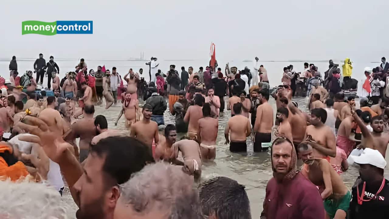 Mahamandaleshwar Juna Akhara Reveals: Yaksha, Gandharva, and Kinnars Take Holy Dip in Sacred 'Amrit Snan' Ceremony