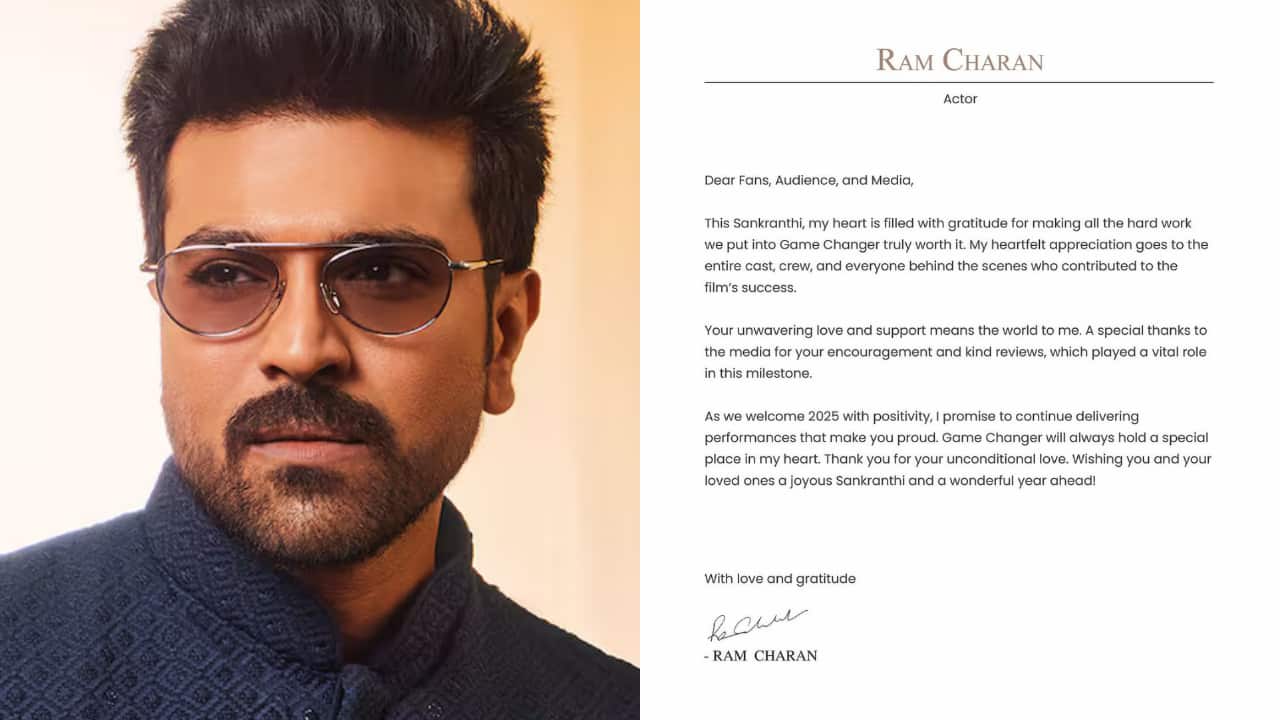 Ram Charan pens a heartfelt gratitude note to Game Changer team, wishes fans on Makar Sankranti