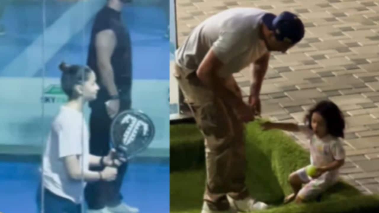 Ranbir Kapoor entertains Raha while Alia Bhatt plays picket ball