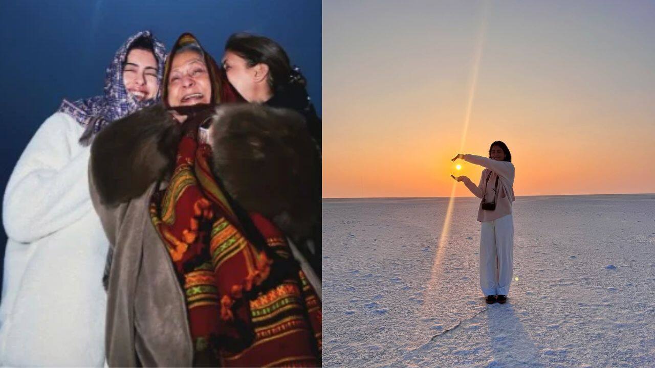 Navya Nanda shares solo pics from Rann of Kutch after removing family pics, Shweta Bachchan asks did you go alone?