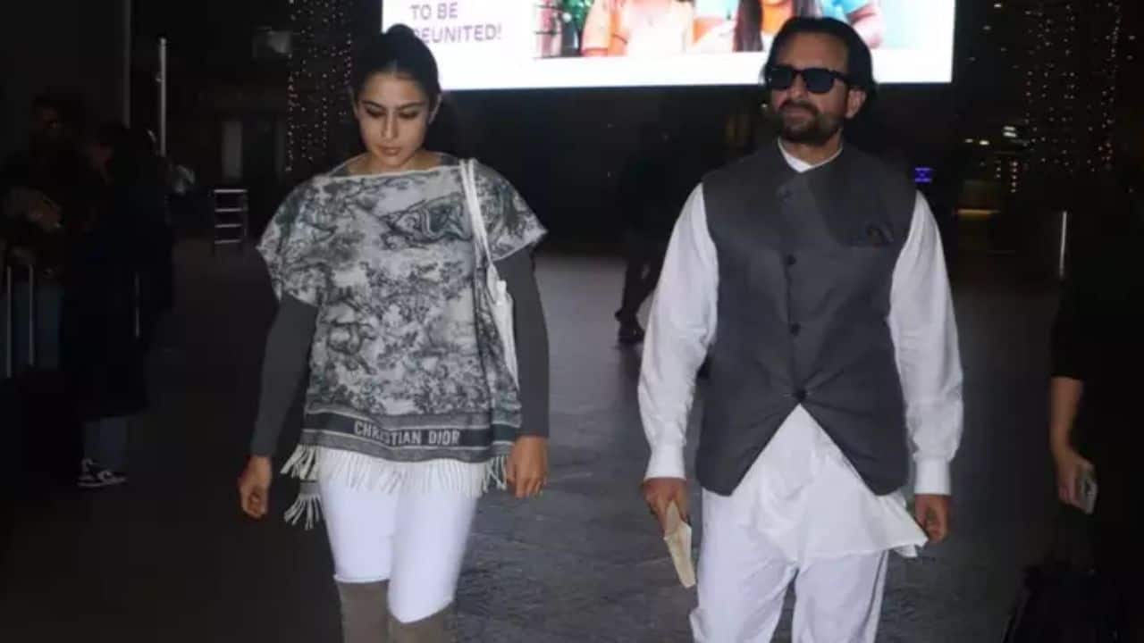 Saif Ali Khan's last public appearance was a heartwarming moment with daughter Sara Ali Khan at the airport