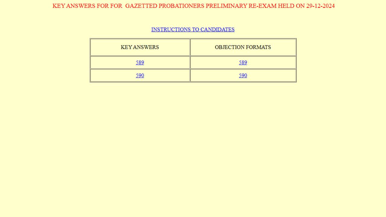 KPSC Answer Key 2025 Released; Direct Link to Download Here