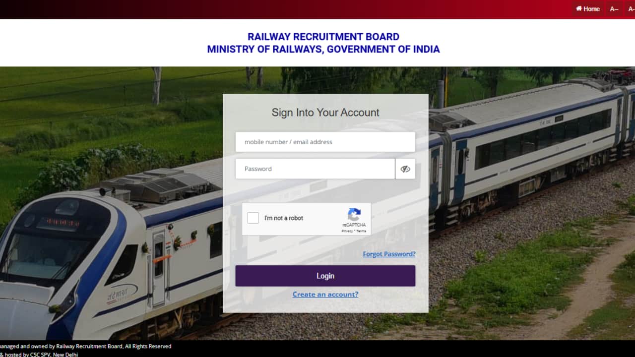 RPF Constable Application Status 2025 released @rrbapply.gov.in, direct link here