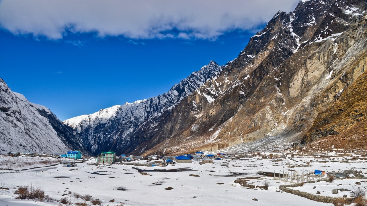 7. Trek Nepal’s Hidden Gem: Langtang Valley For serene landscapes and untouched beauty, trek Nepal’s Langtang Valley. Wander through mountain villages, lush forests, and snow-capped peaks—an adventure that feels like stepping into a dream. Visit the Langtang National Park, known for its biodiversity, and enjoy panoramic views of the Himalayan range. (Image: Canva)