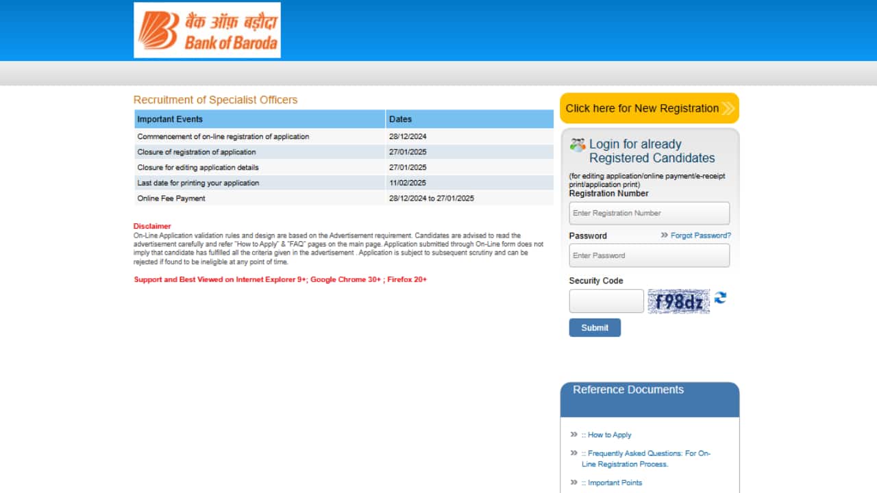 Bank of Baroda SO Recruitment 2025: Registration Deadline Extended till Jan 27, Link to Apply Here