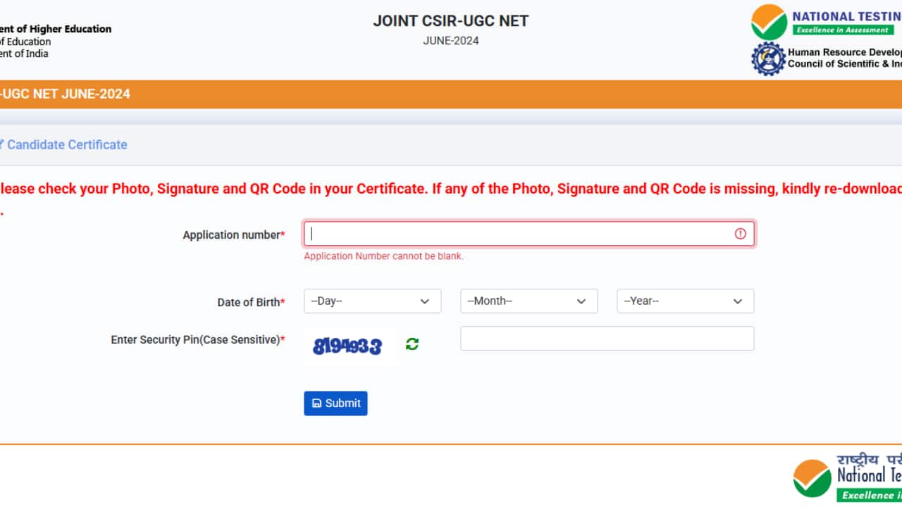 CSIR UGC NET June 2024 Certificate Released; Direct Link to Download Here