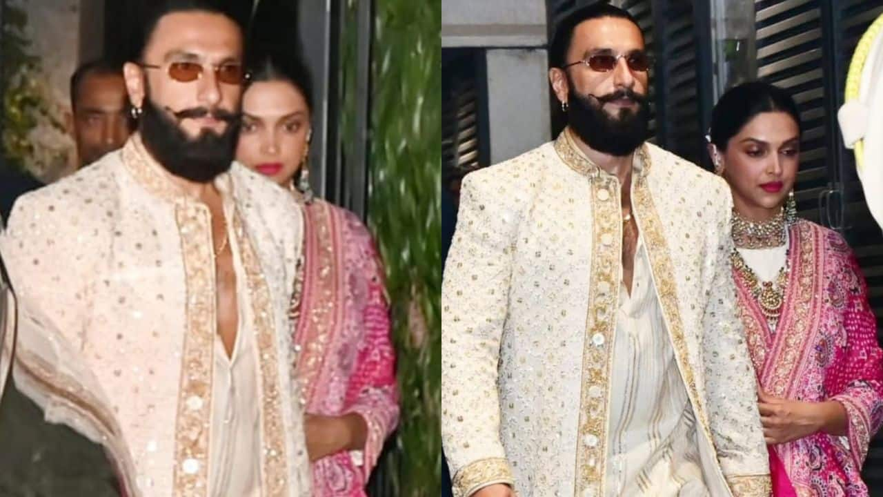 Ranveer Singh and Deepika Padukone shine in ethnics at a family wedding - watch video