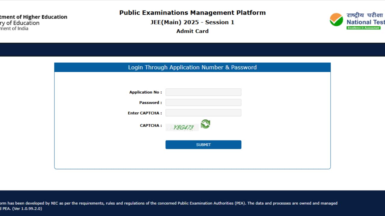 JEE Mains Admit Card 2025 Out for January 22, 23, and 24 Exams; Link to Download Here