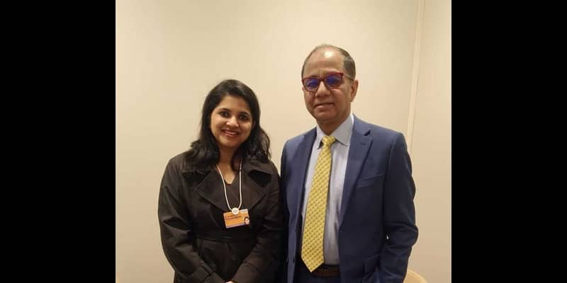 Dr Shyam Bishen, Head of the Centre for Health & Healthcare and Member of the Executive Committee at the World Economic Forum (WEF) in conversation with Chandra R Srikanth, Deputy Executive Editor, Moneycontrol at WEF 2025 in Davos 