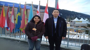 AI pioneer Andrew Ng at the World Economic Forum in Davos on January 20