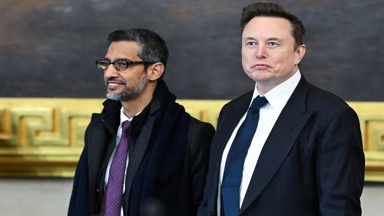 Elon Musk, Mark Zuckerberg, Sundar Pichai arrive at Capital Rotunda for Trump's inauguration