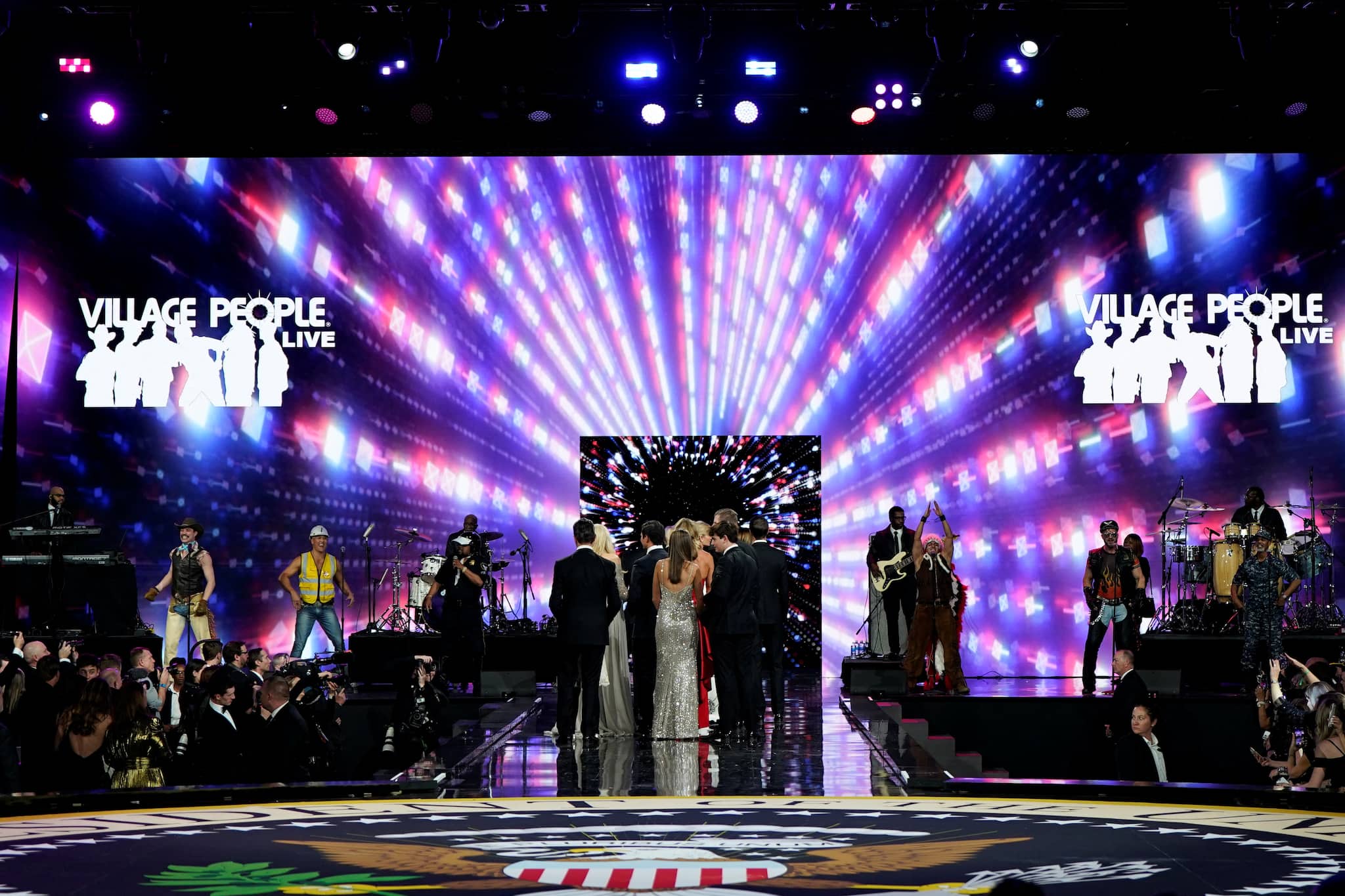 The Village People perform at the Liberty Ball on Inauguration Day of U.S. President Donald Trump's second presidential term in Washington, U.S., January 20, 2025. REUTERS/Elizabeth Frantz