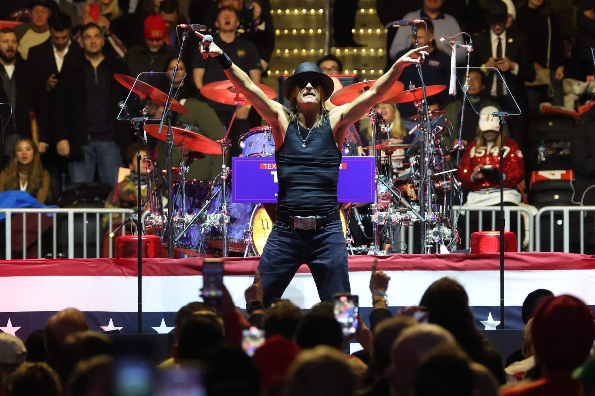 Kid Rock performs during a rally for U.S. President-elect Donald Trump the day before he is scheduled to be inaugurated for a second term, in Washington, U.S., January 19, 2025. REUTERS/Evelyn Hockstein