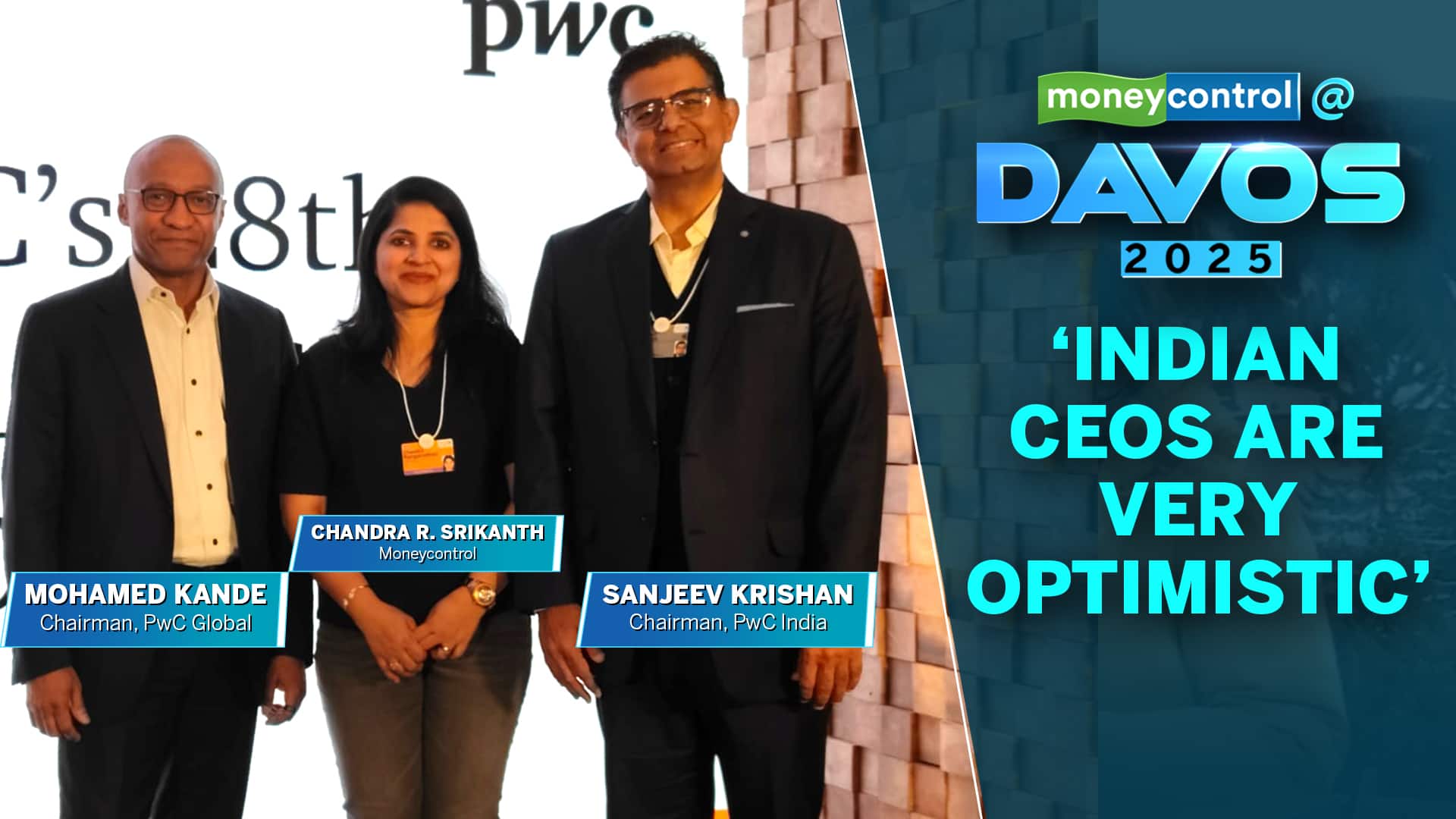 DAVOS 2025: PwC's Mohamed Kande &amp; Sanjeev Krishan on Global CEO Optimism &amp; India's Growth