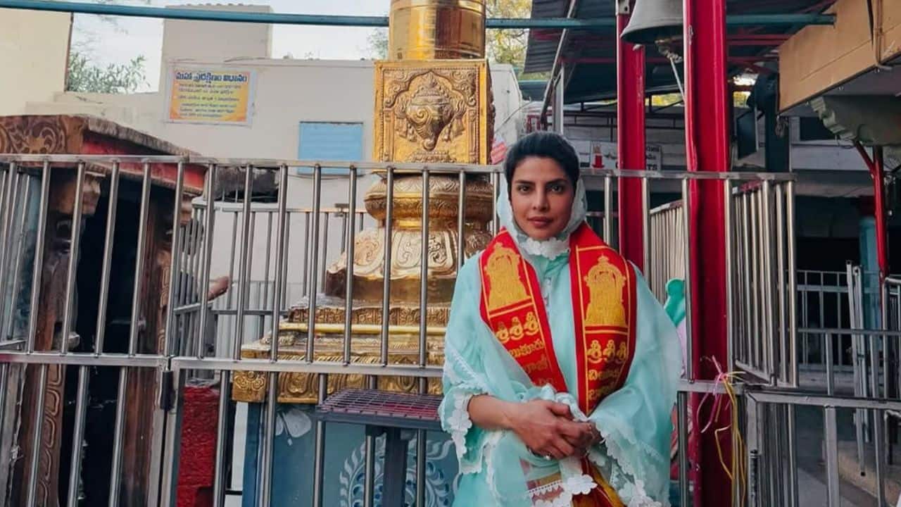 Priyanka Chopra seeks blessings at Chilkur Balaji Temple in Hyderabad, writes 'a new chapter begins'