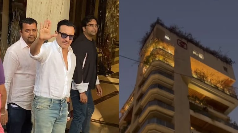 Saif Ali Khan's residence lit up as actor returns home from hospital after 5 days