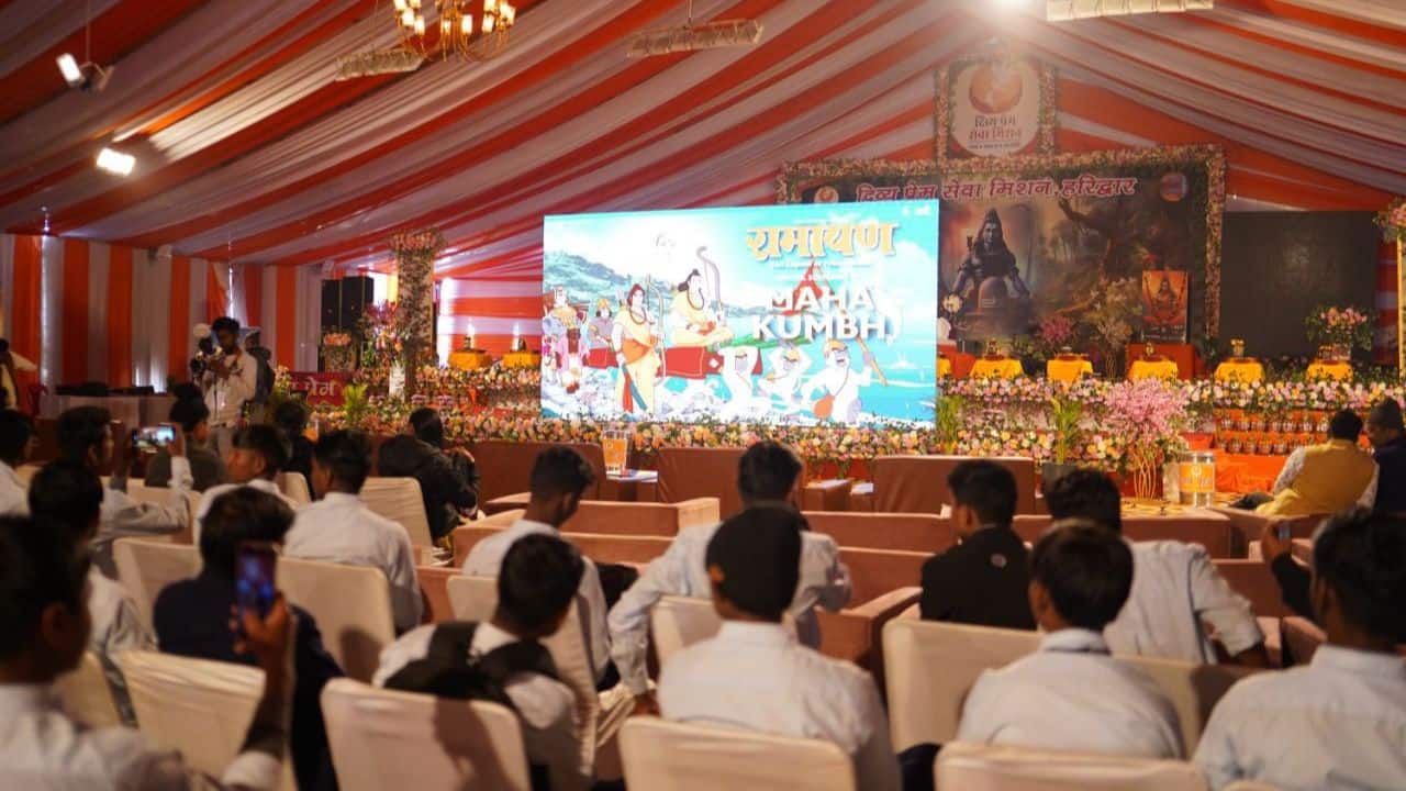 Ramayana Anime premieres at Maha Kumbh with special screening for 200 school children, see pics