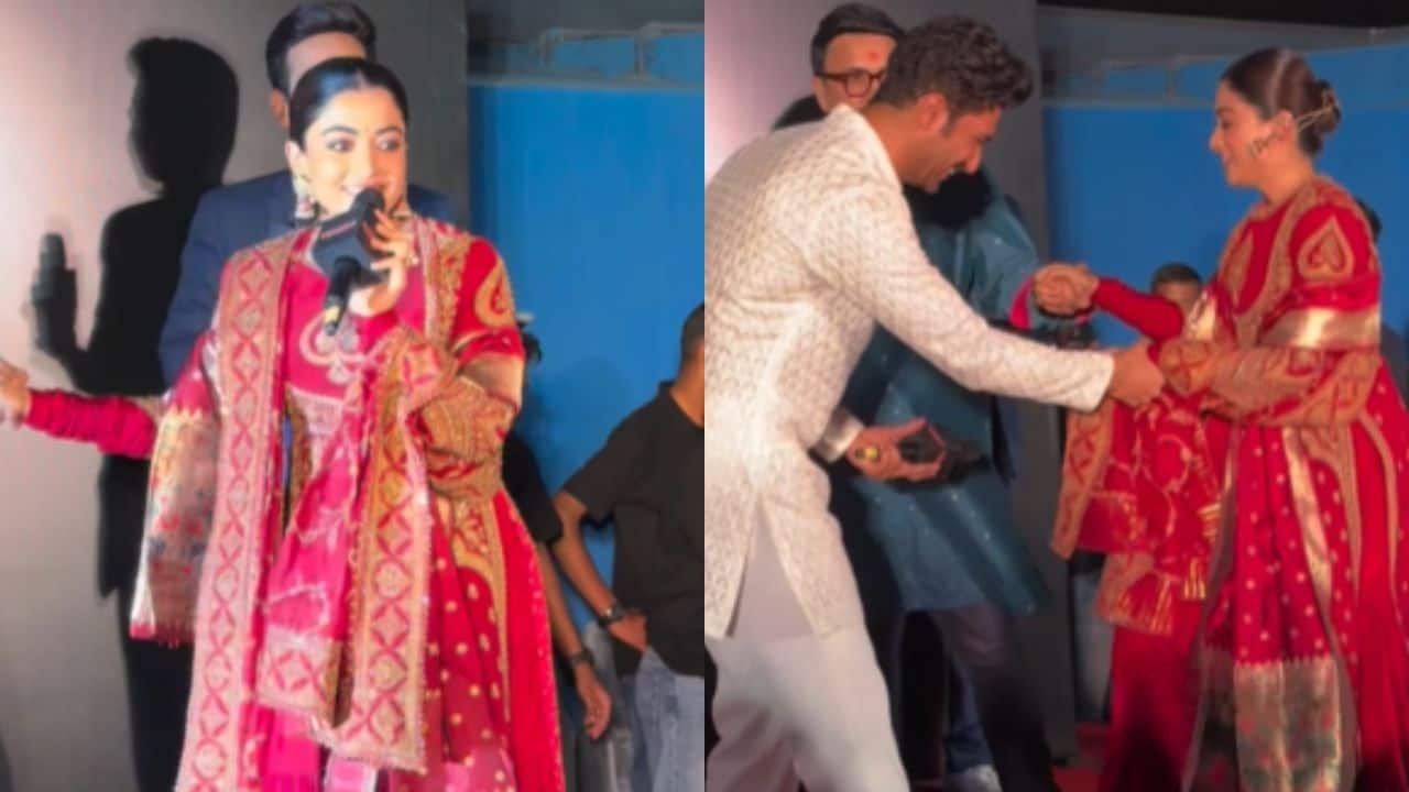 Rashmika Mandanna refuses to take a wheelchair and decides to walk with help at trailer launch of Chaava