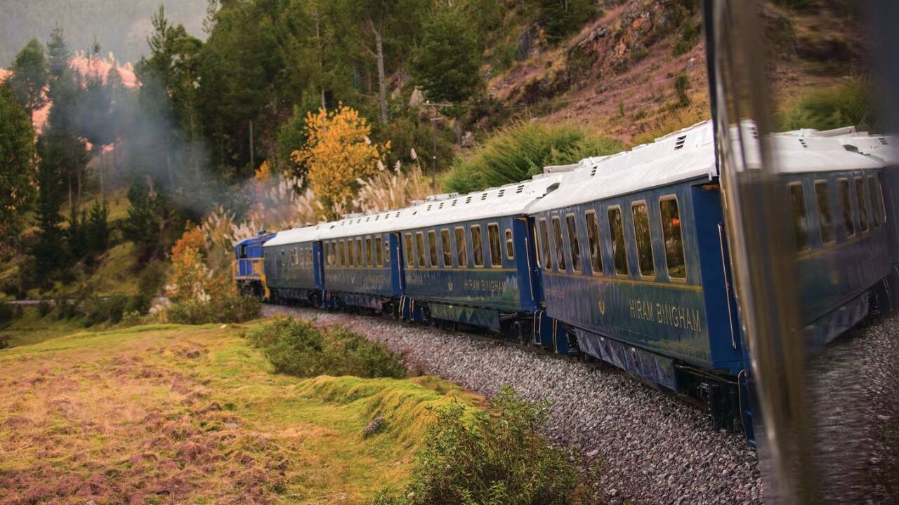 10. Cuzco to Machu Picchu: Hiram Bingham, Peru Journey to one of the world’s most iconic sites aboard the Hiram Bingham, a luxury train that brings you to Machu Picchu in style. Along the way, you’ll enjoy gourmet meals and sweeping views of the Sacred Valley, making the journey as spectacular as the destination itself.