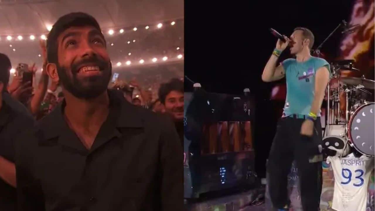 Jasprit Bumrah attends Coldplay's concert in Ahmedabad, Chris Martin dedicates a song for the cricketer